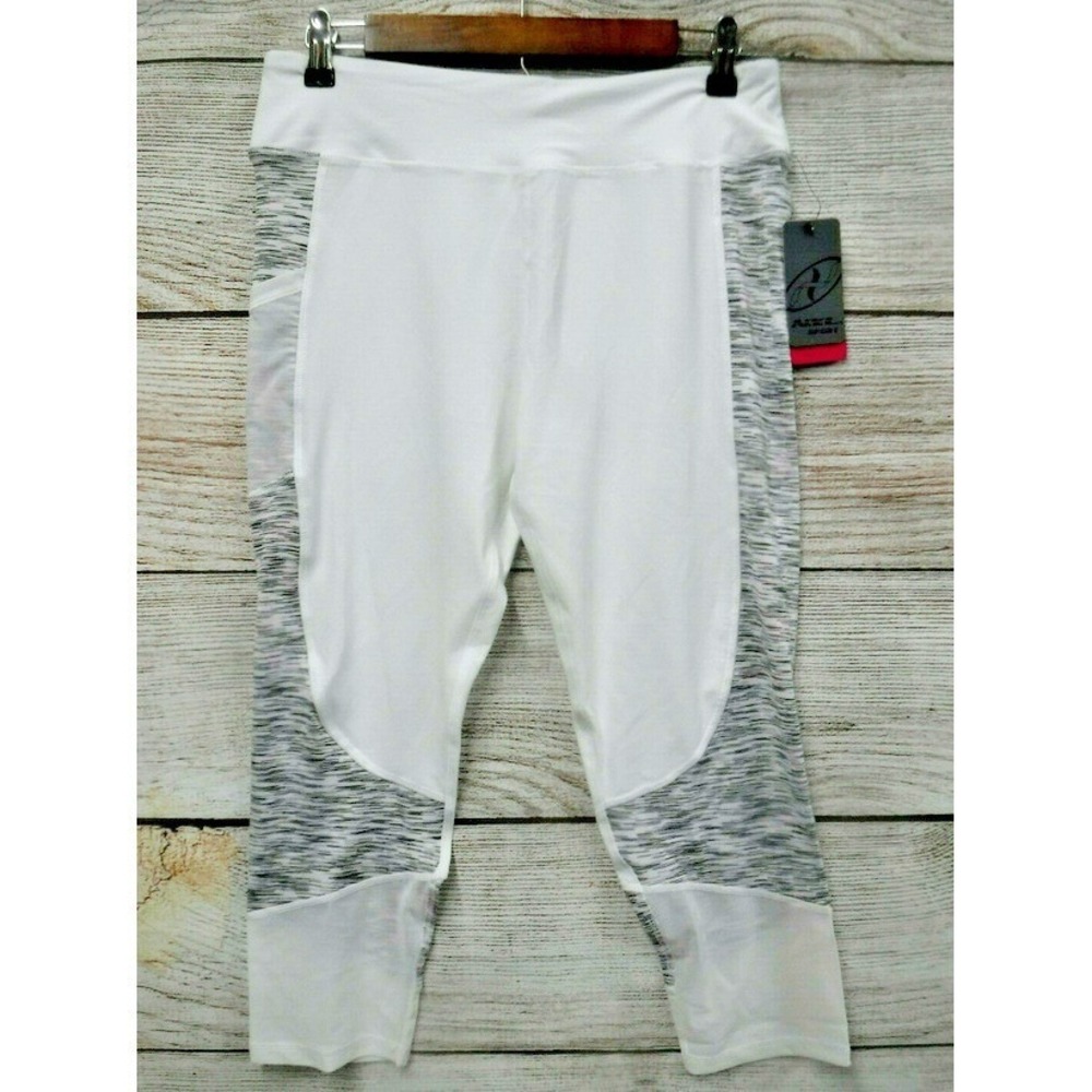 New York Laundry Pants Womens Large White Moisture Wicking Capri‎ Legging New
